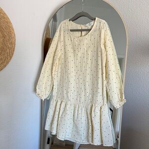 H&M Cream Kids Dress with Black Dots